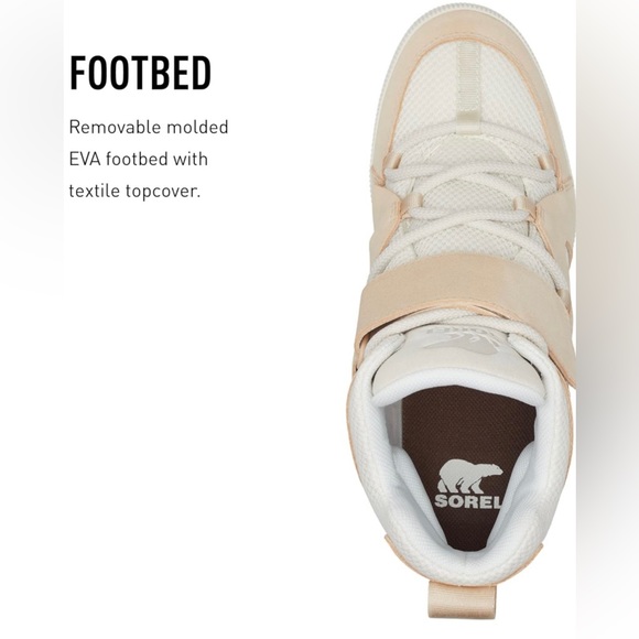 Sorel Women’s Out N About Sport Wedge Bootie ✨ Size 9.5 | neutral cream lace up - Picture 7 of 16